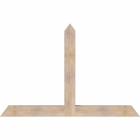 Ekena Millwork Portland Smooth Timber Gable Bracket, Douglas Fir, 72"W x 48"H x 5 1/2"D x 5 1/2"F, 16/12 Pitch GBW072X48X0606POR00SDF